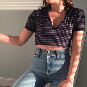 Brandy melville 70s stripped top